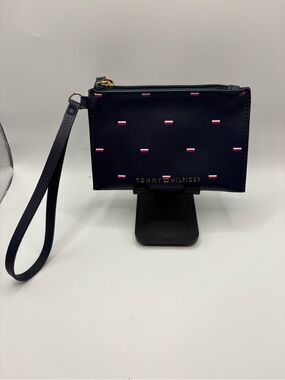 Tommy Hilfiger Navy Mini Wristlet with Signature Flag Dots